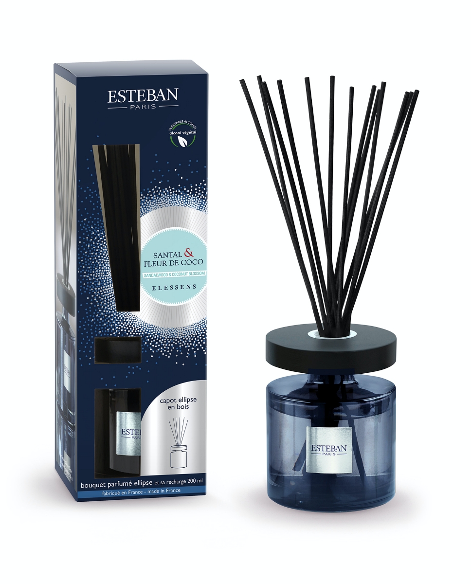 Esteban Paris Parfums ELESSENS – SANDALWOOD & COCONUT BLOSSOM TYČINKOVÝ DIFUZÉR 200 ml 200 ml