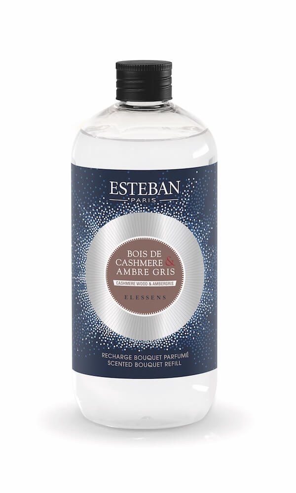 Levně Esteban Paris Parfums ELESSENS – CASHMERE WOOD & AMBERGRIS NÁPLŇ DO DIFUZÉRU 500 ml 500 ml