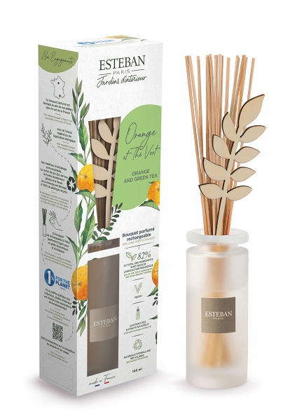 Esteban Paris Parfums NATURE – ORANGE AND GREEN TEA TYČINKOVÝ DIFUZÉR 100 ml 100 ml