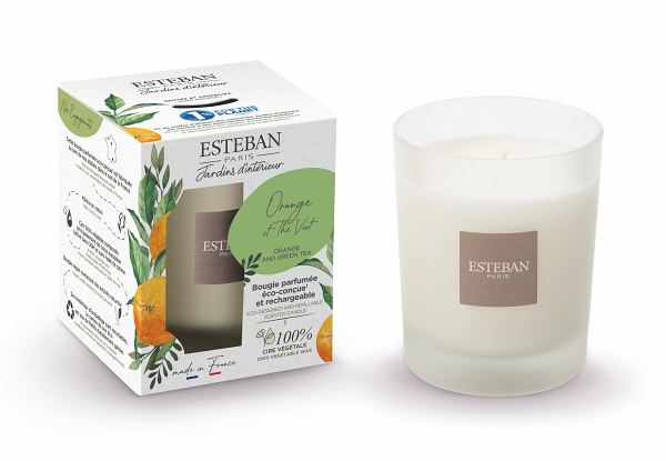 Esteban Paris Parfums NATURE – ORANGE AND GREEN TEA VONNÁ SVÍČKA 180 g