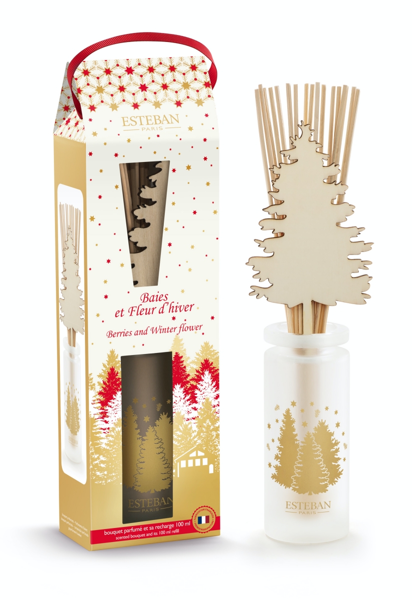Esteban Paris Parfums Christmas – BERRIES AND WINTER FLOWER TYČINKOVÝ DIFUZÉR 100 ml 100 ml