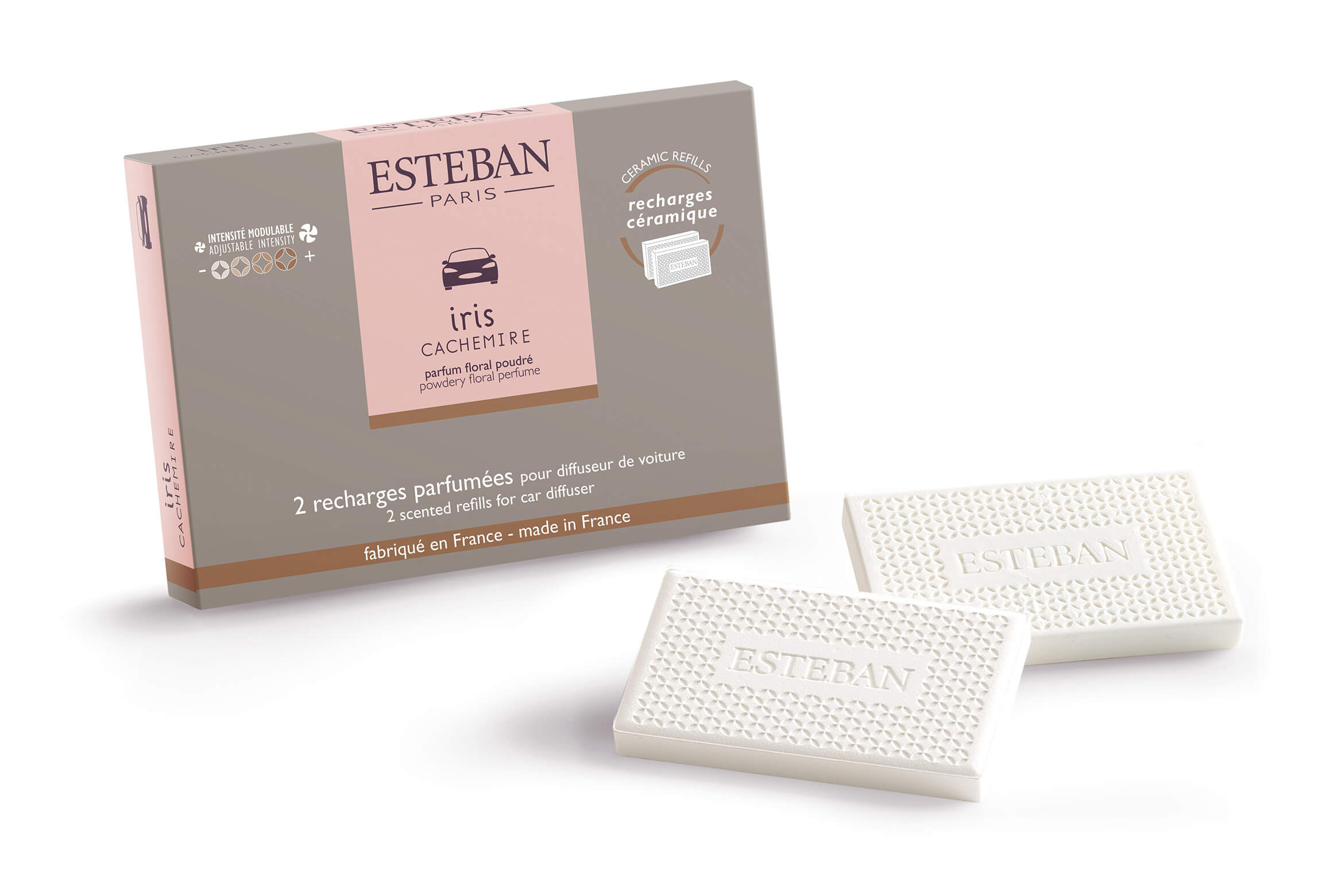 Esteban Paris Parfums ESTEBAN NÁHRADNÍ NÁPLŇ VŮNĚ DO AUTA – IRIS & CACHEMIRE