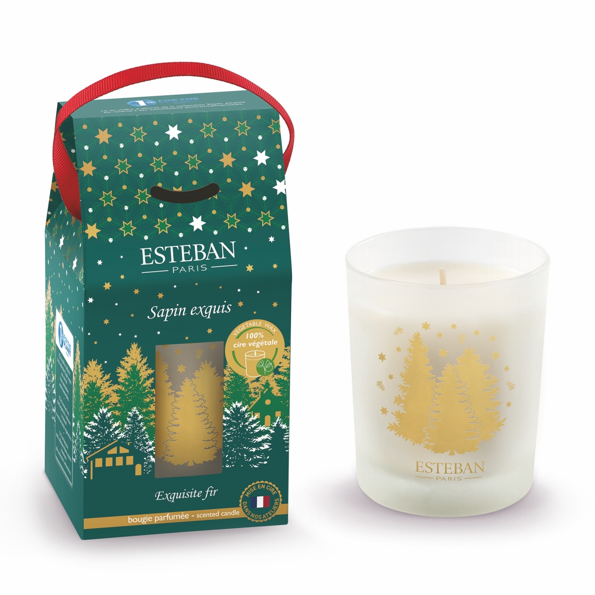 Levně Esteban Paris Parfums CHRISTMAS – EXQUISITE FIR VONNÁ SVÍČKA  180 g
