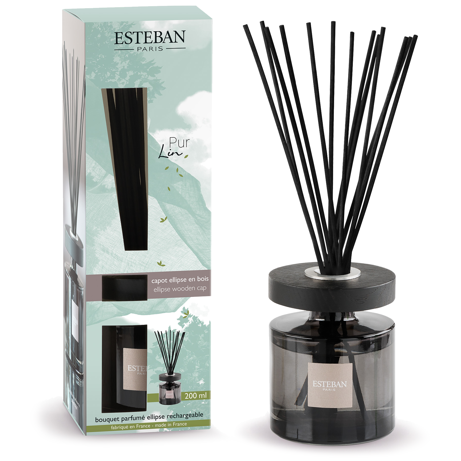 Levně Esteban Paris Parfums CLASSIC – PUR LIN TYČINKOVÝ DIFUZÉR 200 ml 200 ml
