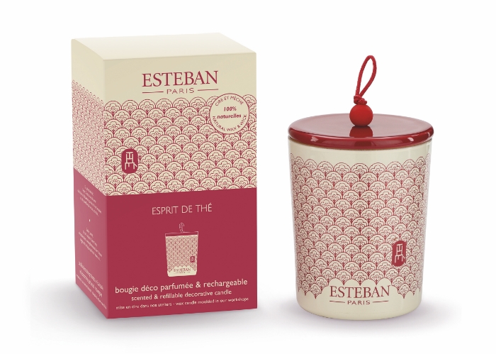 Levně Esteban Paris Parfums ESTEBAN VONNÁ SVÍČKA - ČAJOVÝ DÝCHÁNEK, 170 G