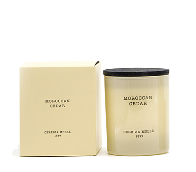 CERERIA MOLLA - Premium - svíčka - Moroccan Cedar - 230g - krémová