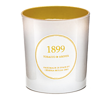 CERERIA MOLLA - 1899 -  XL svíčka -Tobacco & Amber - 600 g - white & gold