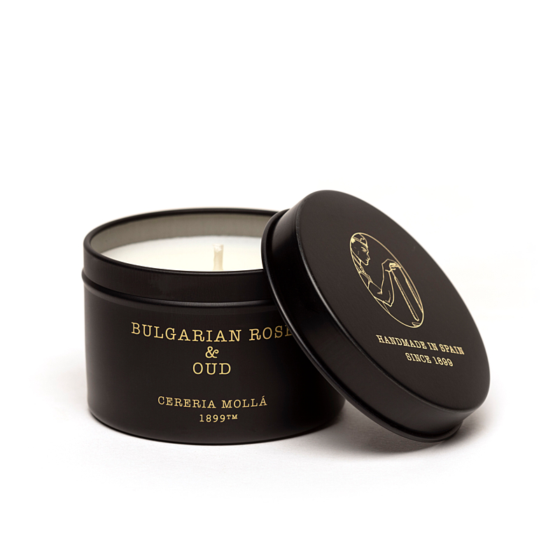 CERERIA MOLLA - Premium - svíčka - Bulgarian Rose & Oud - 90g - černá
