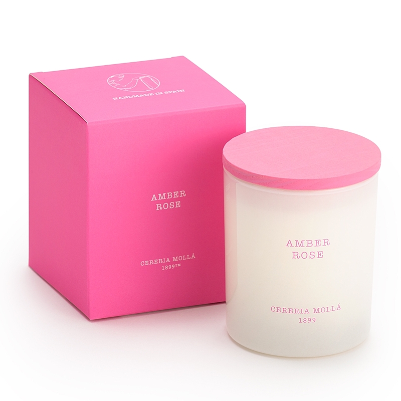 CERERIA MOLLA - Premium - svíčka - Amber Rose - 230g - růžová