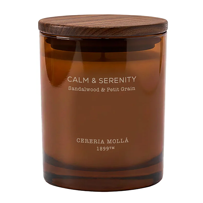 CERERIA MOLLA - Wellbeing - svíčka - CALM & SERENITY - Sandalwood & Petitgrain Lime - 230g