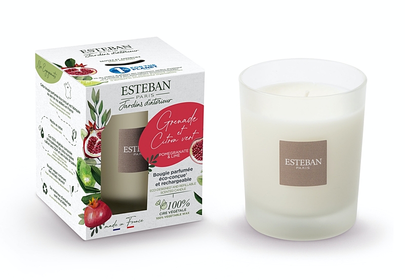 Esteban Paris Parfums NATURE – POMEGRANATE AND LIME VONNÁ SVÍČKA  180 g