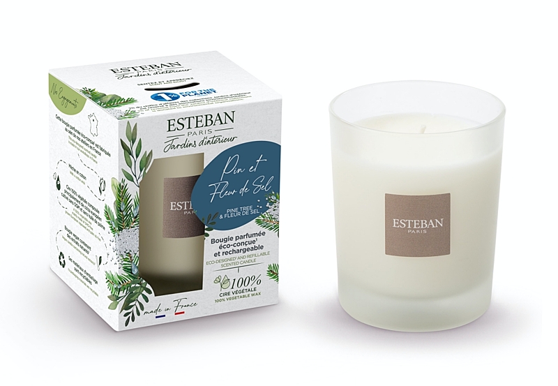 Esteban Paris Parfums NATURE – PINE TREE AND FLEUR DE SEL VONNÁ SVIEČKA  180 g