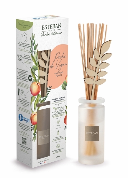 Esteban Paris Parfums NATURE – VINEYARD PEACH TYČINKOVÝ DIFUZÉR 100 ml