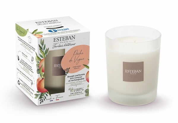 Esteban Paris Parfums NATURE – VINEYARD PEACH VONNÁ SVIEČKA  180 g