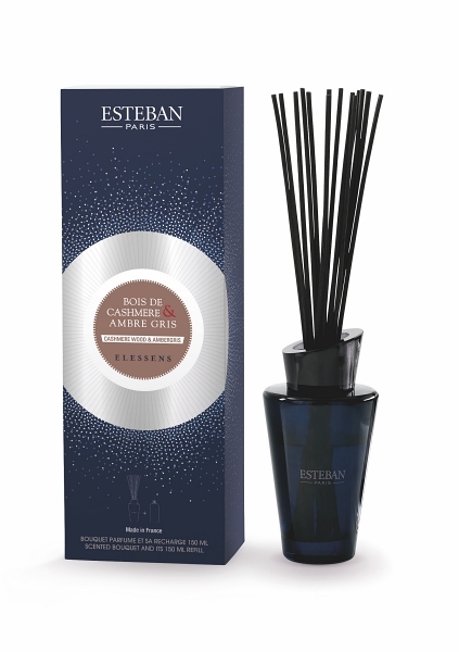 Esteban Paris Parfums ELESSENS – CASHMERE WOOD & AMBERGRIS TYČINKOVÝ DIFUZÉR 150 ml