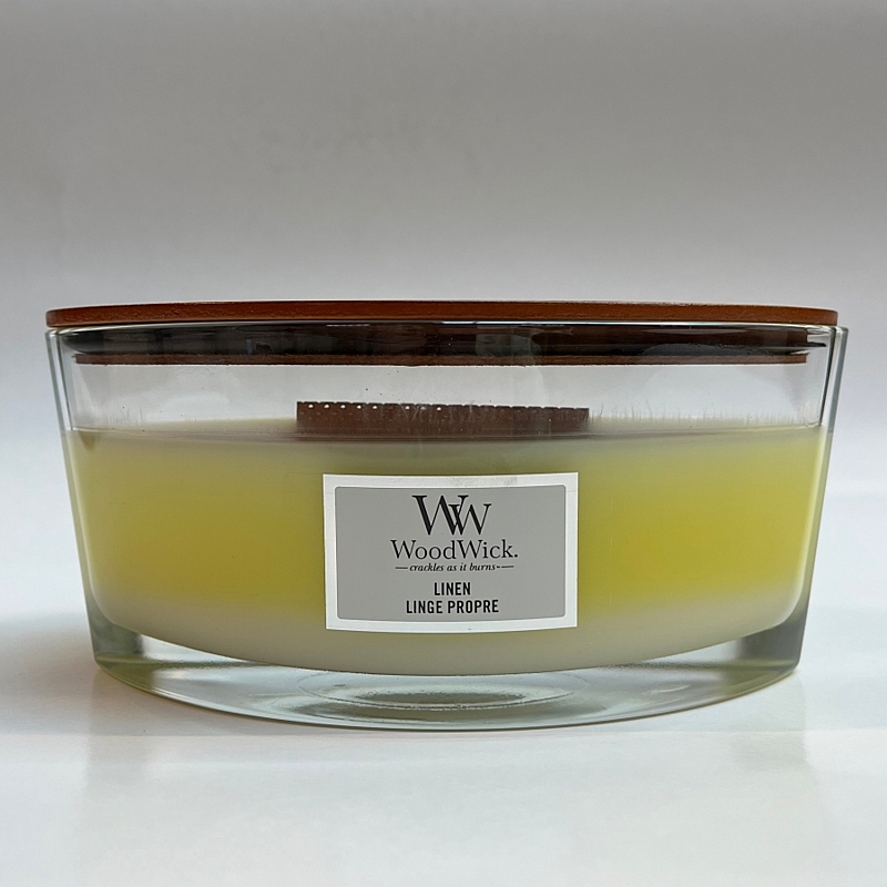 WOODWICK - Svíčka  loď - 453 g - Linen - zlevněné