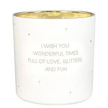 My Flame - SVÍČKA - I WISH YOU WONDERFUL TIMES FULL OF LOVE, GLITTERS AND FUN - winter wood