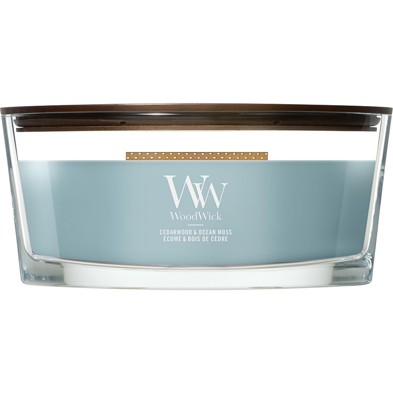WOODWICK - Svíčka  loď - 453 g - Cedarwood & Ocean Moss