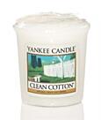 Svíčka votiv, YANKEE CANDLE, Clean Cotton