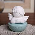 Porcelánový mini difuzér Chando - Modrý anjelik, vôňa biely príliv