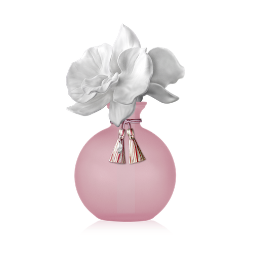 Porcelánový aroma difuzér Chando, ružový - Orgován & Muškátový oriešok
