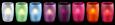 Gyertyatartó matt üveg lila Smart Candle