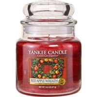 Sviecka v skle stredna, Yankee Candle, Red Apple Wreath