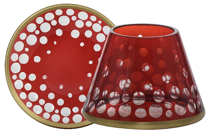 Red & Gold Snow Fall - ernyő és kis tányér YANKEE CANDLE